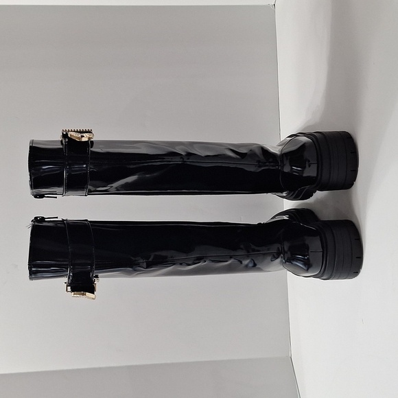 Gianni Bini Black Sky Scraper Whimsigoth Lug Sole Punk Platform Boots Size 7.5 - Picture 7 of 13